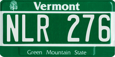 VT license plate NLR276