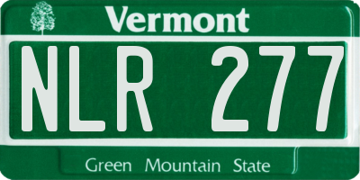 VT license plate NLR277