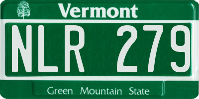 VT license plate NLR279