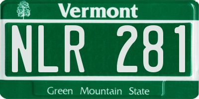 VT license plate NLR281
