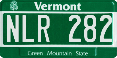 VT license plate NLR282