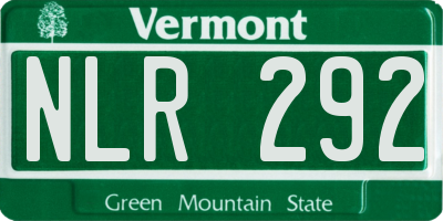 VT license plate NLR292