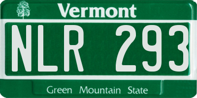 VT license plate NLR293