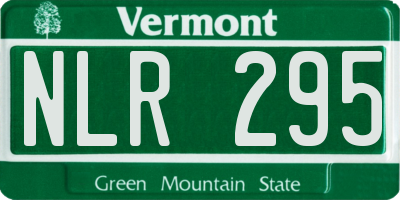 VT license plate NLR295