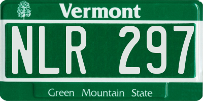 VT license plate NLR297