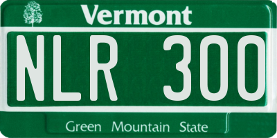 VT license plate NLR300