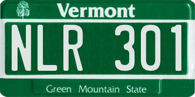 VT license plate NLR301
