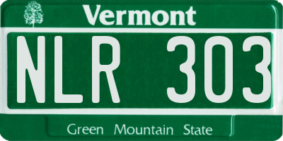 VT license plate NLR303