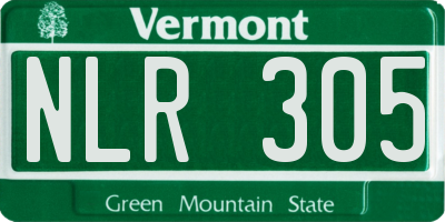 VT license plate NLR305