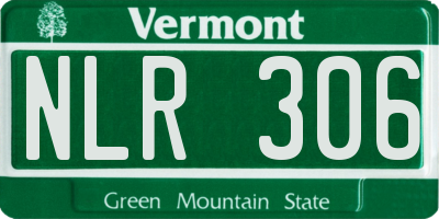 VT license plate NLR306