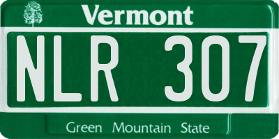VT license plate NLR307