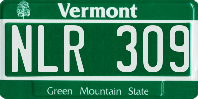 VT license plate NLR309
