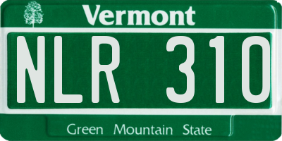 VT license plate NLR310
