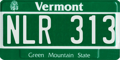 VT license plate NLR313