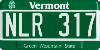 VT license plate NLR317