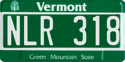 VT license plate NLR318