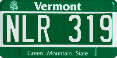 VT license plate NLR319