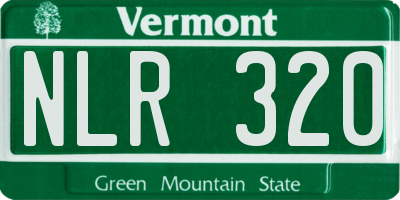 VT license plate NLR320