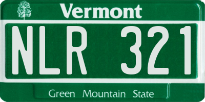 VT license plate NLR321