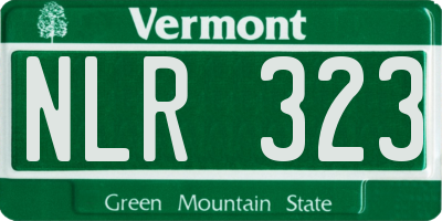 VT license plate NLR323
