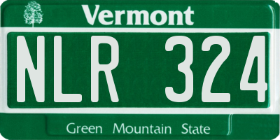 VT license plate NLR324