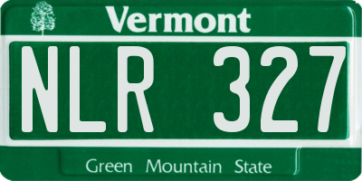 VT license plate NLR327
