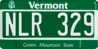 VT license plate NLR329