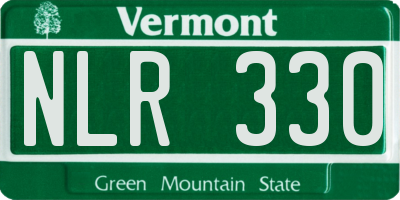 VT license plate NLR330