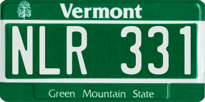 VT license plate NLR331