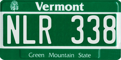 VT license plate NLR338