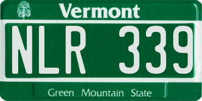 VT license plate NLR339