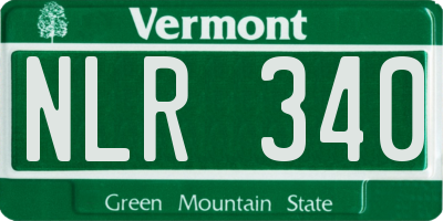 VT license plate NLR340