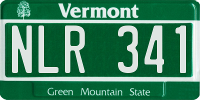 VT license plate NLR341