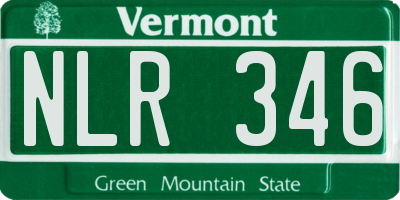 VT license plate NLR346