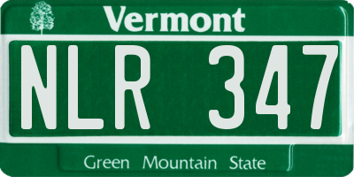 VT license plate NLR347
