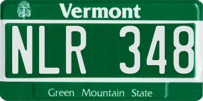 VT license plate NLR348