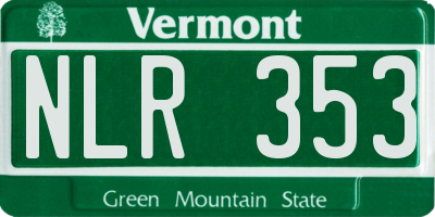 VT license plate NLR353