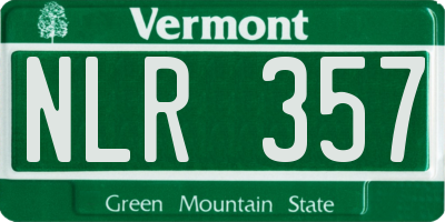 VT license plate NLR357