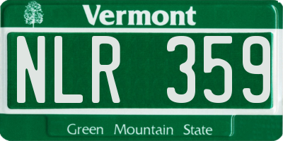 VT license plate NLR359