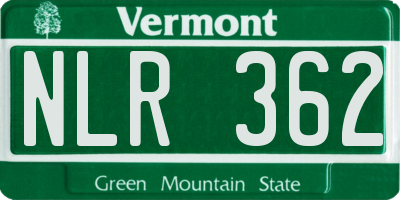 VT license plate NLR362