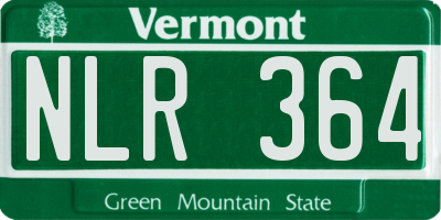 VT license plate NLR364