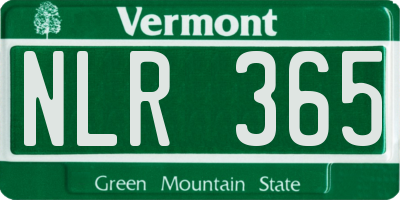 VT license plate NLR365