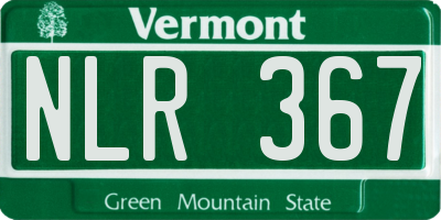 VT license plate NLR367