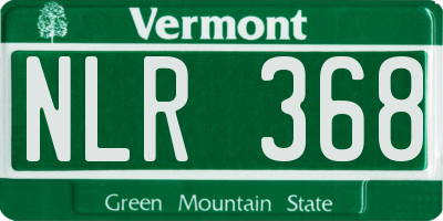 VT license plate NLR368