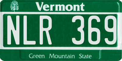 VT license plate NLR369