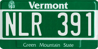 VT license plate NLR391