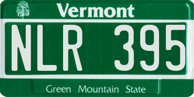 VT license plate NLR395