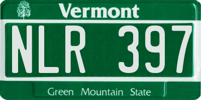 VT license plate NLR397