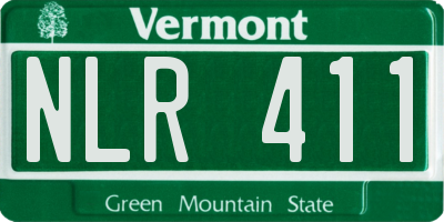 VT license plate NLR411