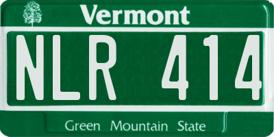 VT license plate NLR414